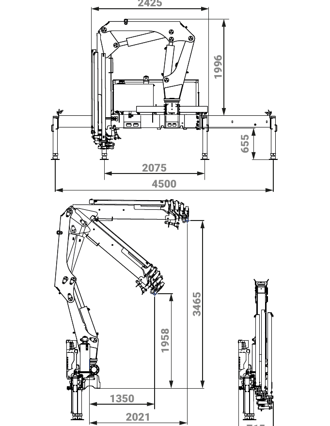 Desenho técnico oficial do guindaste ARGOS aG.12